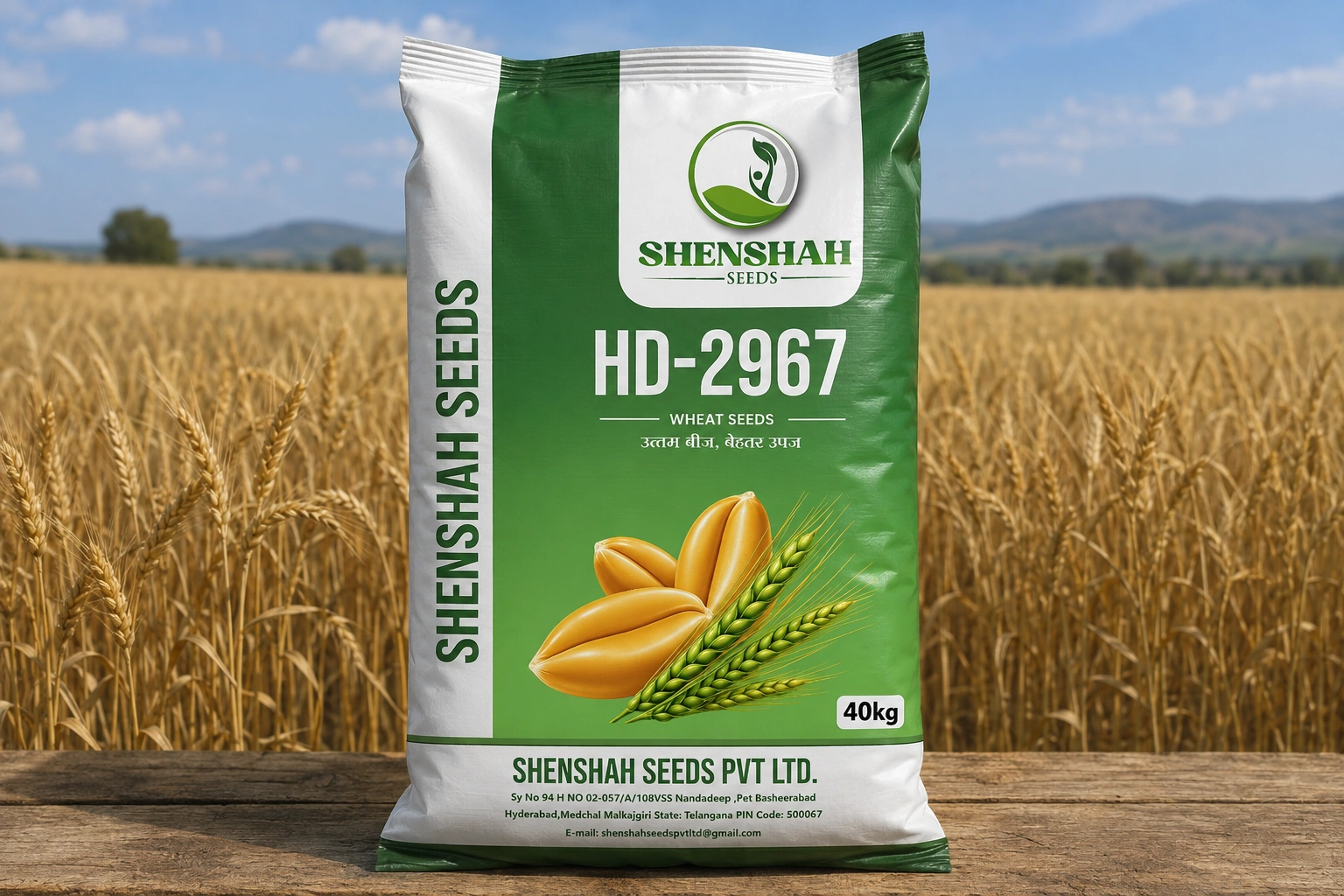 HD-2967 Wheat Seeds — Shenshah Seeds 40kg bag